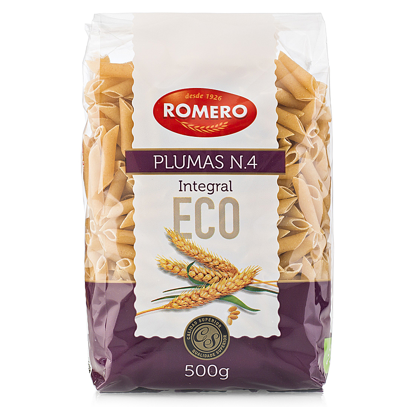 PASTA MACARRONS INTEGRALS ECO BOSSA 12/500gr.