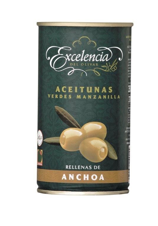 OLIVES VERDES FARCIDES ANXOVA 180/200 LLAUNA 350g