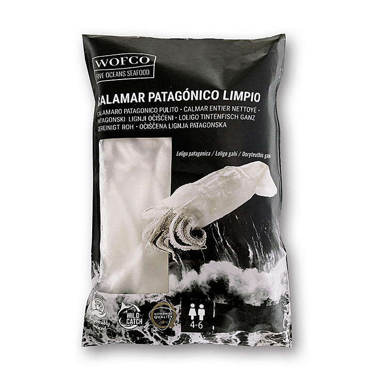 CALAMAR PATAGÒNIC NET. S/P N4(10-12cm)10% 6/1kg.