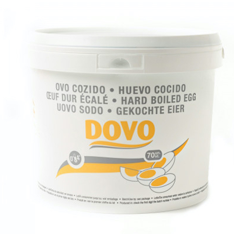 HUEVOS COCIDOS PELADOS CUBO 1/70un.