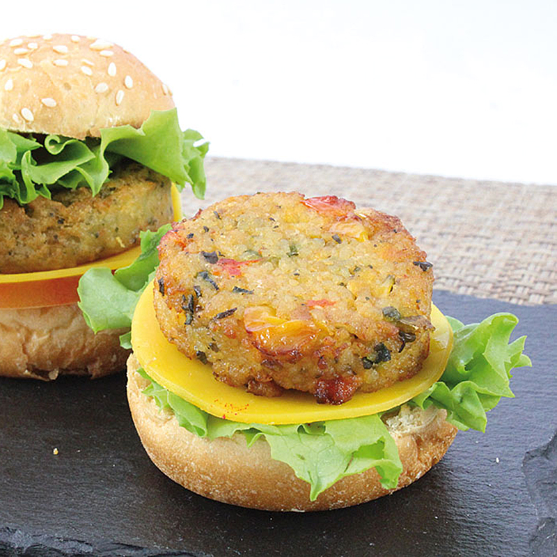 PVEG HAMBURGUESA CUSCÚS/VERDURES (80g.) 1/4Kg.