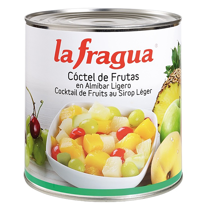CÓCTEL 5 FRUTAS EN ALMIBAR LIGERO LATA 6/3Kg