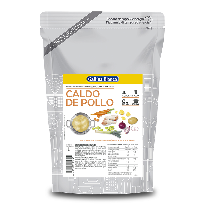 BROU DE POLLASTRE CONCENTRAT 1:8 DOY-PACK 6/1L