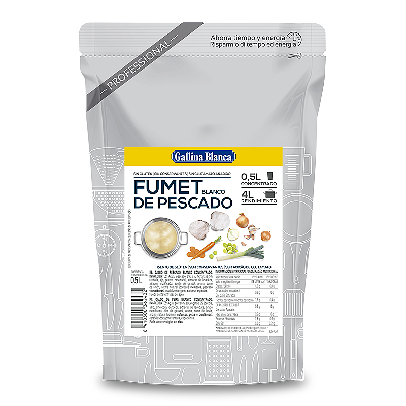 CALDO PESCADO BLANCO CONCENTRADO 6/500ml (1=8L)