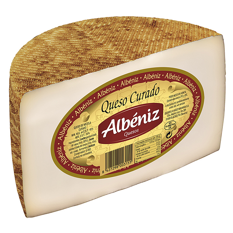 QUESO MEZCLA CURADO 1/2 PIEZA 4/1500gr. aprox. PRECIO KG