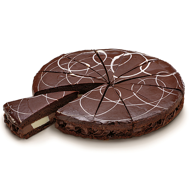 TARTA  CHOCOLATE Y CHOCOLATE BLANCO PRECORTADA 12RAC. 4/1100gr