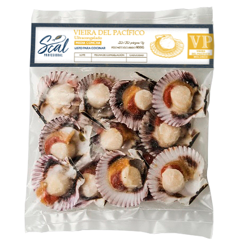 VIEIRA(Zamburiña)1/2 CLOVA 10-20p/kg 0% 10/1kg