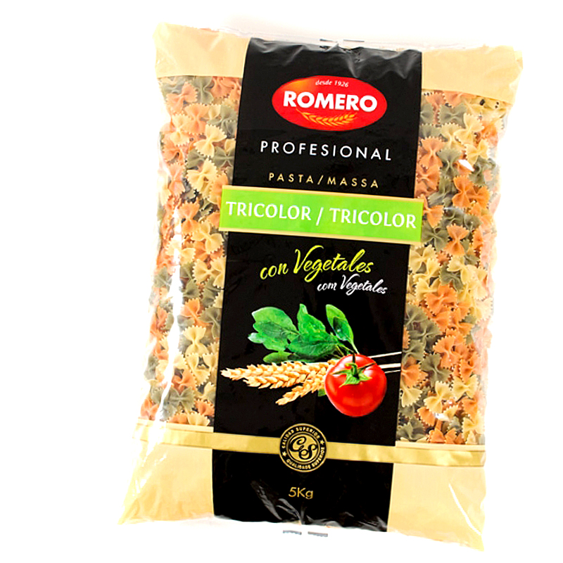 PASTA LLACETS AMB VEGETALS (FARFALLE)  BOSSA 5Kg