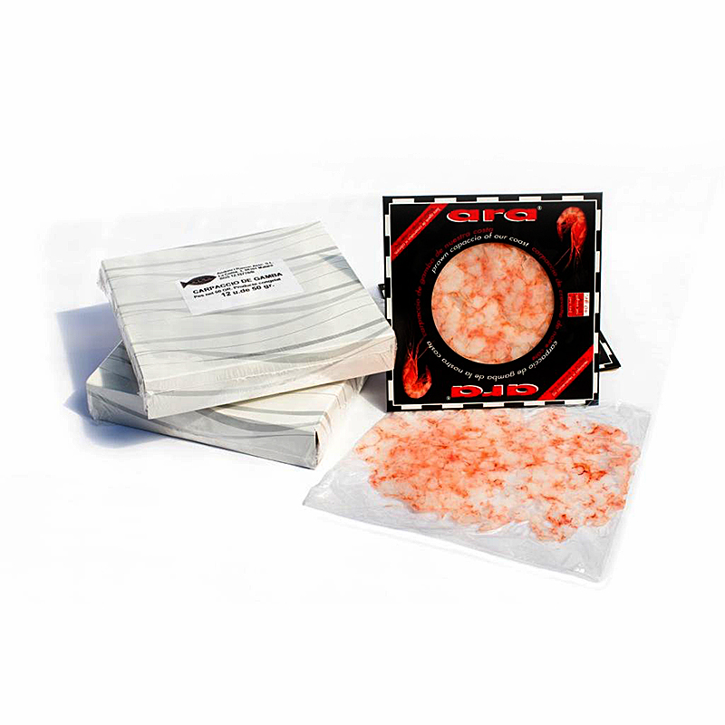 CARPACCIO GAMBA VERMELLA DE LA NOSTRA COSTA(50G)Caixa 12u/50GR