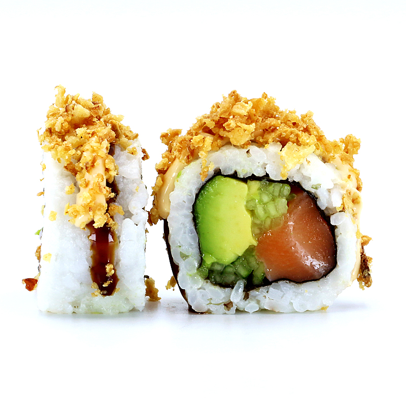 SUSHI NORUEGA ROLL 9 UN (salmó,alvocat,cogombre i ceba freg.) RF