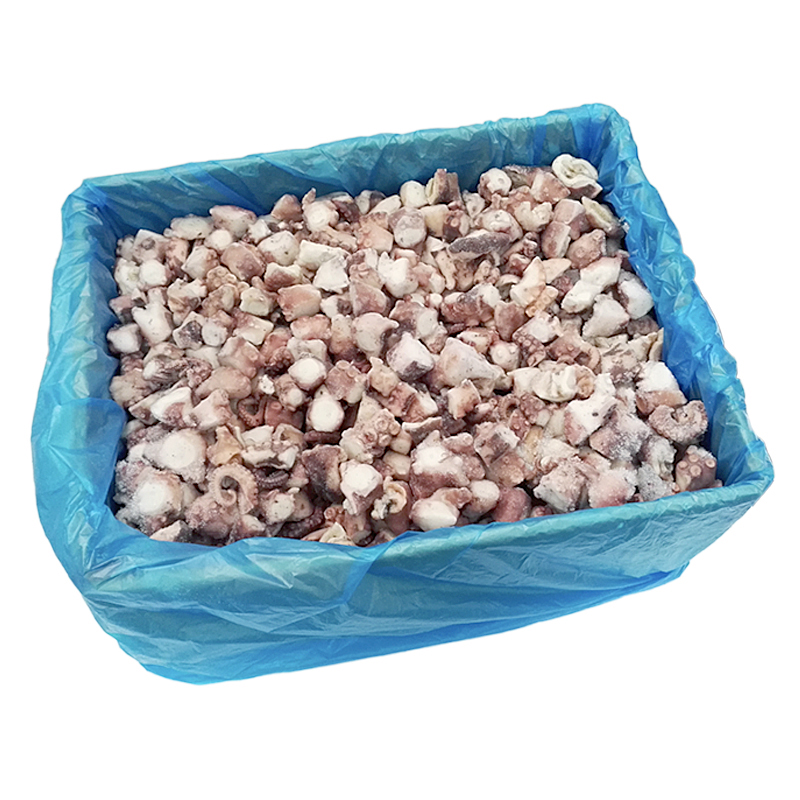 PULPO CABEZA COCIDA TROCEADA IQF 10% C.8Kg
