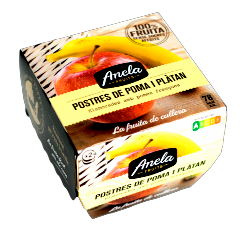 POSTRE DE POMA I PLÀTAN (compota) S/S 60/100gr