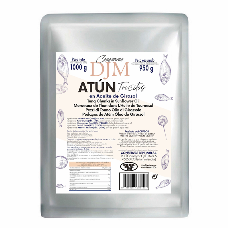 ATÚN EN ACEITE DE GIRASOL (DJM) bolsa 16/1kg