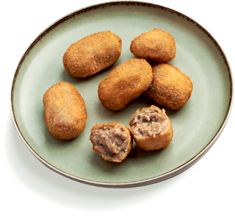 CROQUETA ALBERGINIA,FORMAGE CABRA I MEL (35g)4/500g 