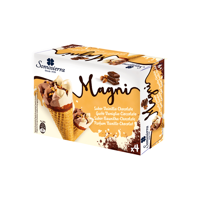 CONO VAINILLA-CHOCOLATE 9/(4x120ml)