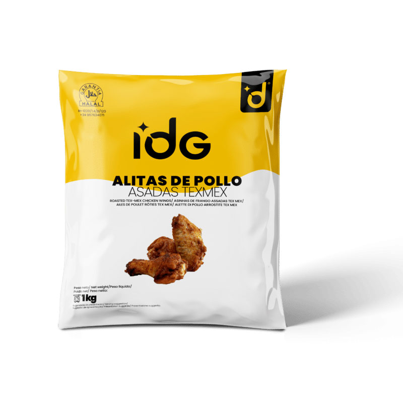 POLLASTRE ALETES BARBACOA ROSTIDES HALAL (50gr) 5/1kg