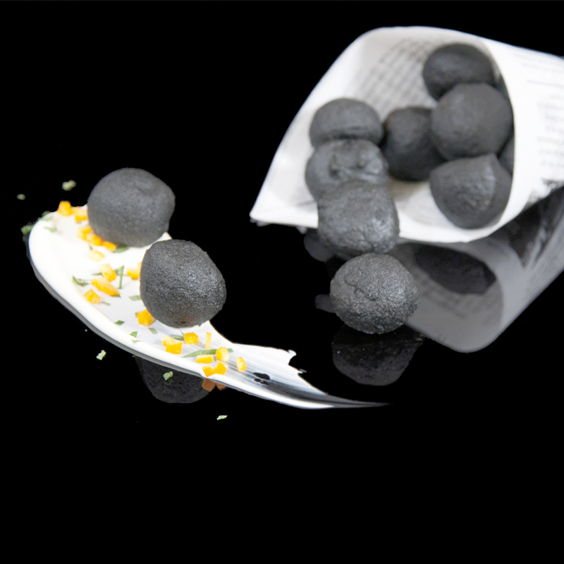 BUNYOLS BACALLÀ TINTA CALAMAR (NEGRES) (8gr) 3Kg