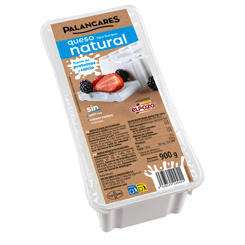 QUESO FRESCO TIPO BURGOS 4/900g