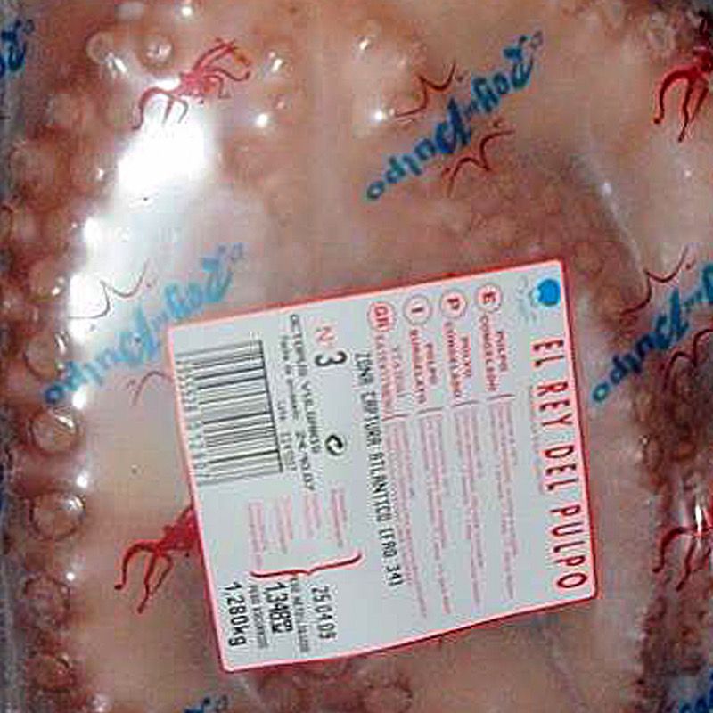 PULPO CRUDO T-3(0,8-1,2K.)8u