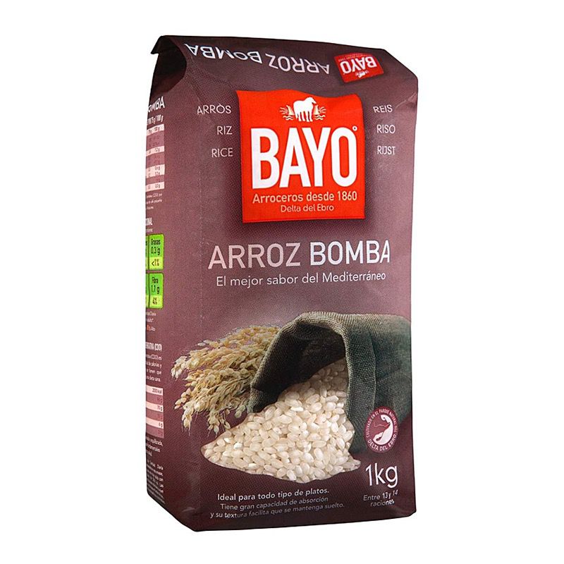 ARROZ BOMBA BAYO BOLSA 12/1 Kg.