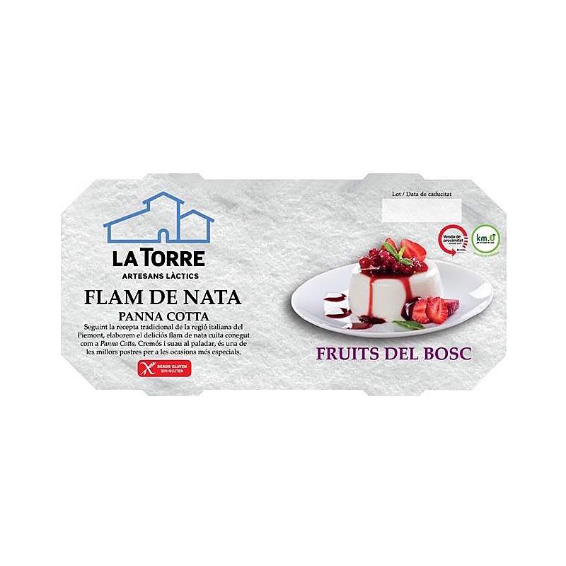 FLAN DE NATA Y FRUTOS DEL BOSQUE (PANNA COTTA) PACK 6/(2X110g)