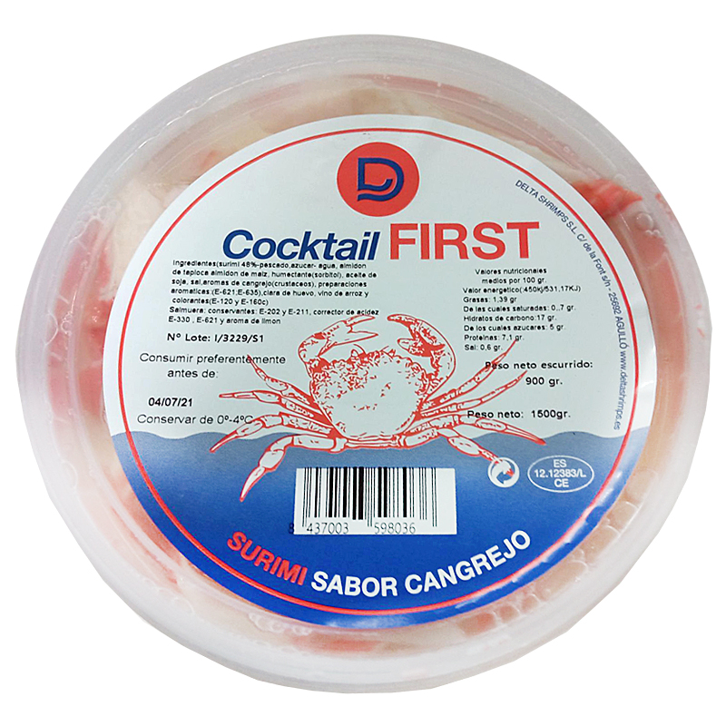 SURIMI VERMELL POT 900G. (DELTA)2D