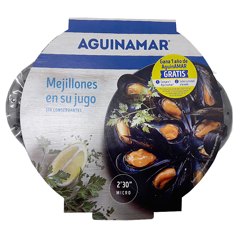 MEJILLÓN EN SU JUGO 6/500g (AGA) 2D 