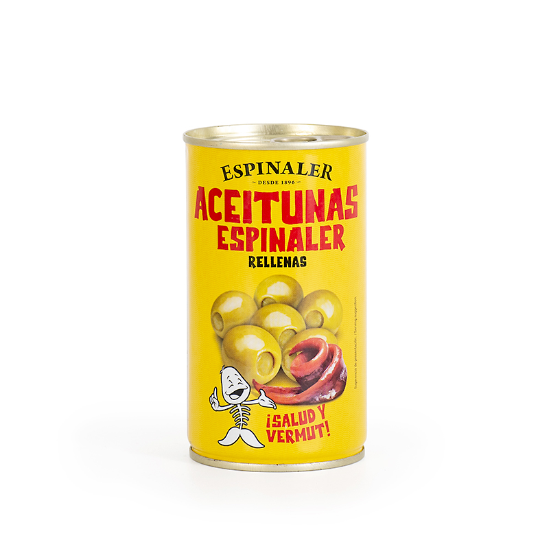 OLIVES VERDES FARCIDES ANXOVA 160/200 LLAUNA 350g
